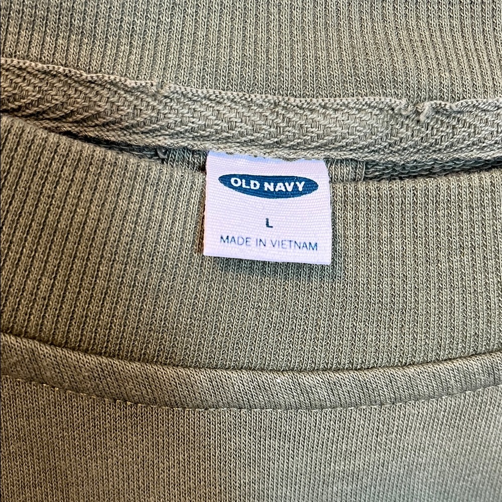 Old Navy Active Olive Green Sweatshirt, Size L - Picture 2 of 4